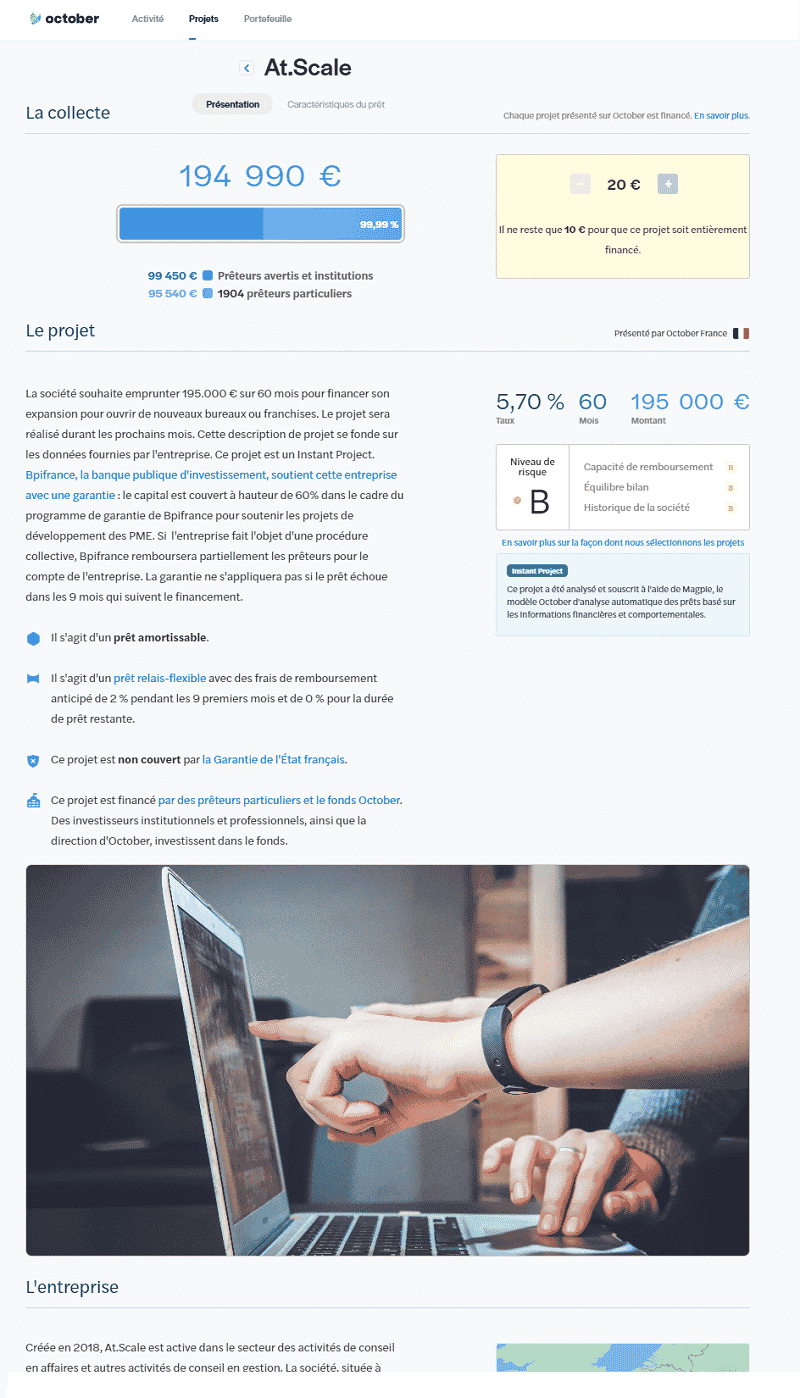 October Fiche projet