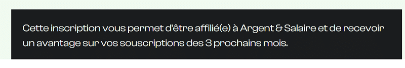Streal Parrainage Argent & Salaire
