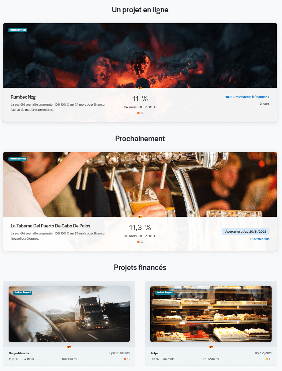October liste des projets