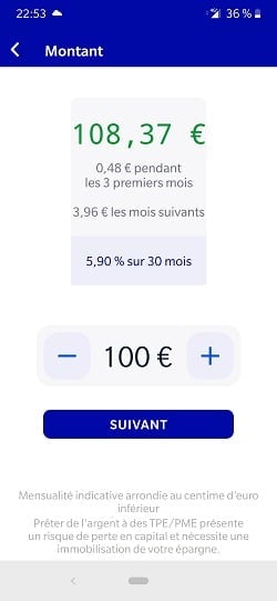 October application mobile prêter