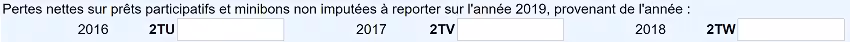 Impôts CrowdFunding report des pertes Case 2TU – 2TV – 2Tw