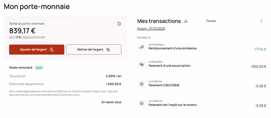 La Première Brique mon porte-monnaie