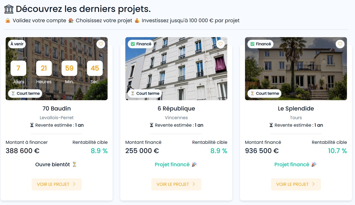 Blocshare : la liste des projets en financement