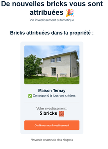 Maison TERNAY    Attribution de nouvelles bricks