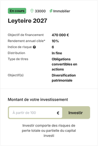 Indice de risque 6    Welcome Leyteire 2027