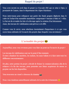 Screenshot 2023 07 11 at 23 05 49  La Cascade   des nouvelles de votre investissement